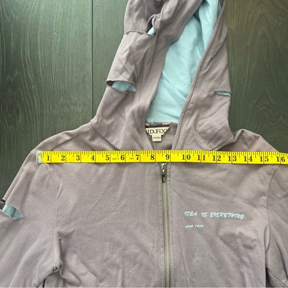ID.Fix - Idea is Everything Purple/Blue Zip Up Hoodie - Picture 4 of 6